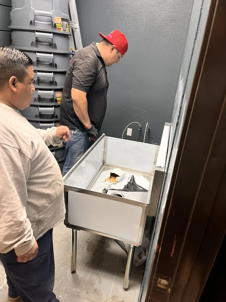 Commercial plumbing and sink installation in San Mateo